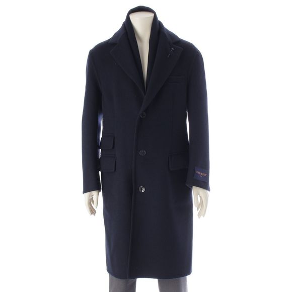 Louis Vuitton 24SS Wool Silk Monogram Giant Melton Hooded Scarf Chester Coat - Picture 1 of 10